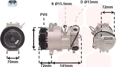 Van Wezel 2101K001 - Compressore, Climatizzatore autozon.pro