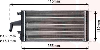 Van Wezel 28006096 - Scambiatore calore, Riscaldamento abitacolo autozon.pro