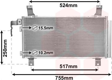 Van Wezel 27005157 - Condensatore, Climatizzatore autozon.pro