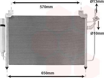 Van Wezel 27005240 - Condensatore, Climatizzatore autozon.pro