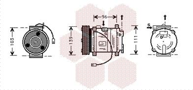 Van Wezel 2700K007 - Compressore, Climatizzatore autozon.pro