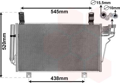 Van Wezel 27015700 - Condensatore, Climatizzatore autozon.pro