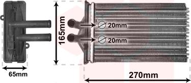 Van Wezel 74006082 - Scambiatore calore, Riscaldamento abitacolo autozon.pro