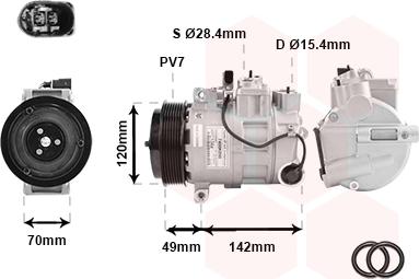 Van Wezel 7400K090 - Compressore, Climatizzatore autozon.pro