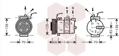 Van Wezel 7400K040 - Compressore, Climatizzatore autozon.pro