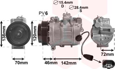 Van Wezel 7400K074 - Compressore, Climatizzatore autozon.pro