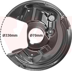 Van Wezel 7606374 - Lamiera paraspruzzi, Disco freno autozon.pro