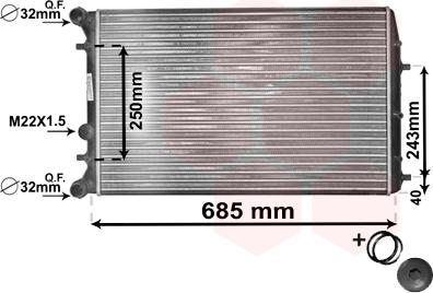 Van Wezel 76002006 - Radiatore, Raffreddamento motore autozon.pro