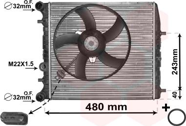 Van Wezel 76002013 - Radiatore, Raffreddamento motore autozon.pro