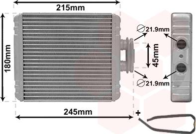 Van Wezel 76016700 - Scambiatore calore, Riscaldamento abitacolo autozon.pro