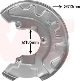 Van Wezel 7629372 - Lamiera paraspruzzi, Disco freno autozon.pro