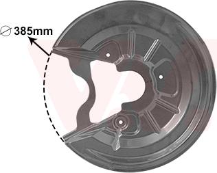 Van Wezel 7623374 - Lamiera paraspruzzi, Disco freno autozon.pro