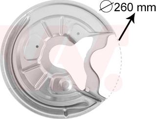 Van Wezel 7622374 - Lamiera paraspruzzi, Disco freno autozon.pro