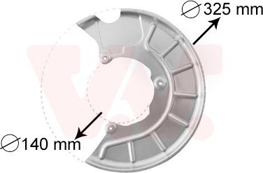 Van Wezel 7622371 - Lamiera paraspruzzi, Disco freno autozon.pro