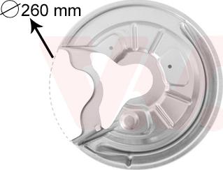 Van Wezel 7622373 - Lamiera paraspruzzi, Disco freno autozon.pro