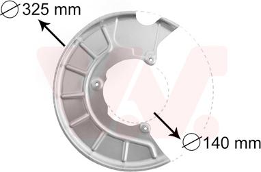 Van Wezel 7622372 - Lamiera paraspruzzi, Disco freno autozon.pro