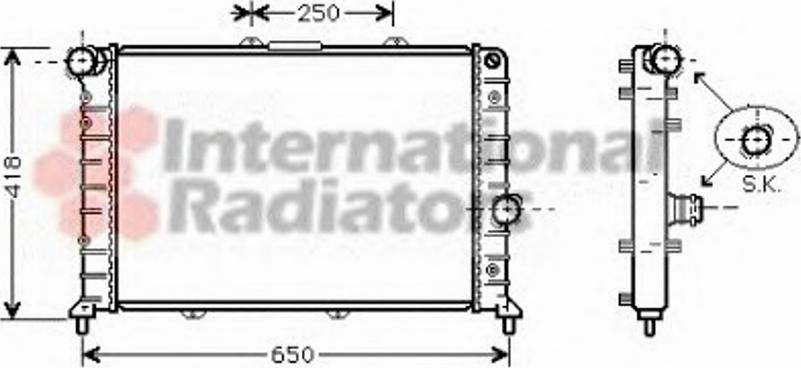 Van Wezel 73002079 - Radiatore, Raffreddamento motore autozon.pro