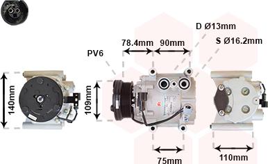 Van Wezel 7700K034 - Compressore, Climatizzatore autozon.pro