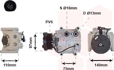 Van Wezel 7700K025 - Compressore, Climatizzatore autozon.pro