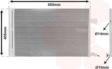 Van Wezel 77015701 - Condensatore, Climatizzatore autozon.pro