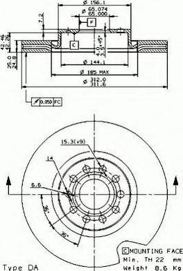 VEMA 98698 - Discofreno autozon.pro