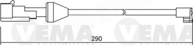 VEMA 117486 - Contatto segnalazione, Usura past. freno / mat. d'attrito autozon.pro