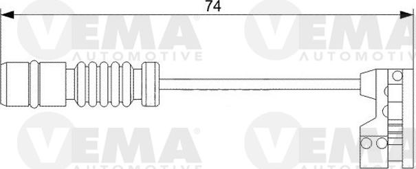 VEMA 117500 - Contatto segnalazione, Usura past. freno / mat. d'attrito autozon.pro