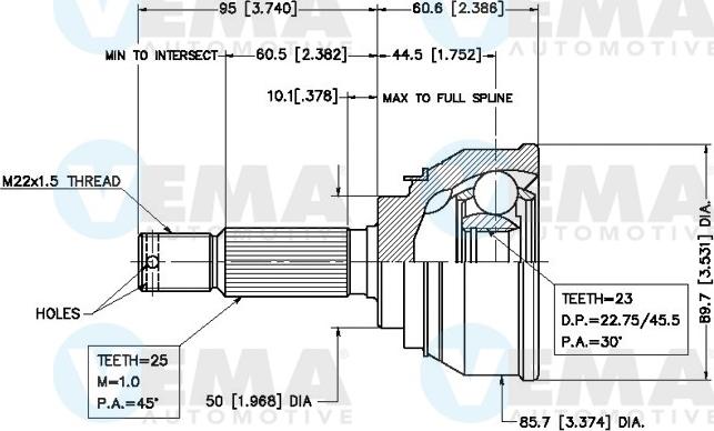 VEMA 18450 - Kit giunti, Semiasse autozon.pro