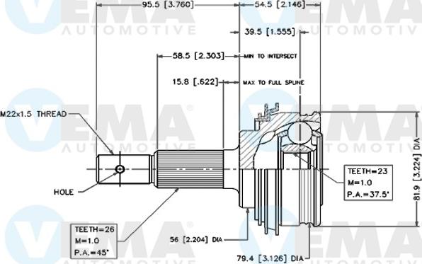 VEMA 18427 - Kit giunti, Semiasse autozon.pro