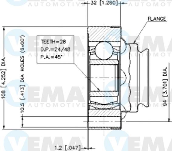 VEMA 18683 - Kit giunti, Semiasse autozon.pro