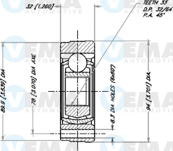 VEMA 18040 - Kit giunti, Semiasse autozon.pro