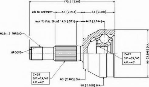 VEMA 18203 - Kit giunti, Semiasse autozon.pro