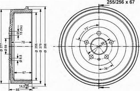 VEMA 801004 - Tamburo freno autozon.pro