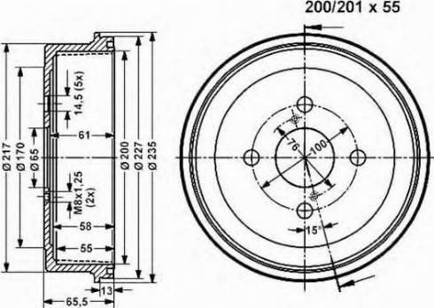 VEMA 801080 - Tamburo freno autozon.pro