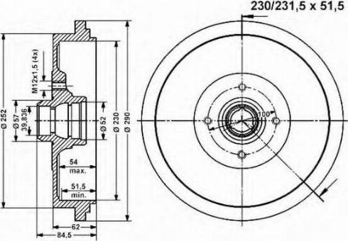 VEMA 801112 - Tamburo freno autozon.pro