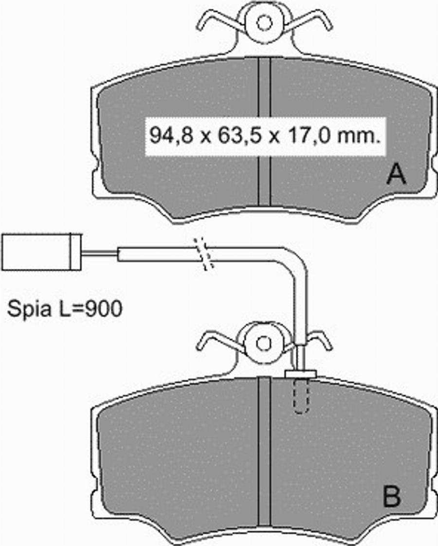 VEMA 834000 - Kit pastiglie freno, Freno a disco autozon.pro