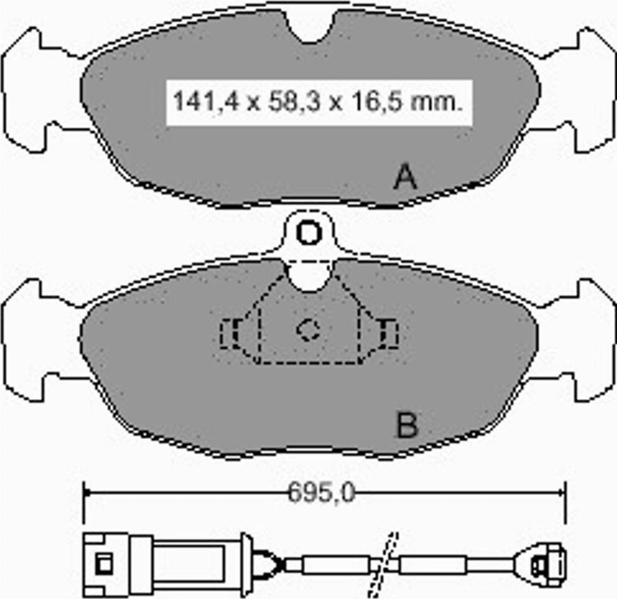 VEMA 834270 - Kit pastiglie freno, Freno a disco autozon.pro