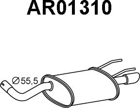 Veneporte AR01310 - Silenziatore posteriore autozon.pro