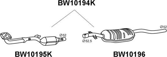 Veneporte BW10194K - Catalizzatore autozon.pro
