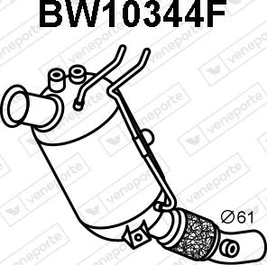 Veneporte BW10344F - Filtro antiparticolato / particellare, Impianto gas scarico autozon.pro