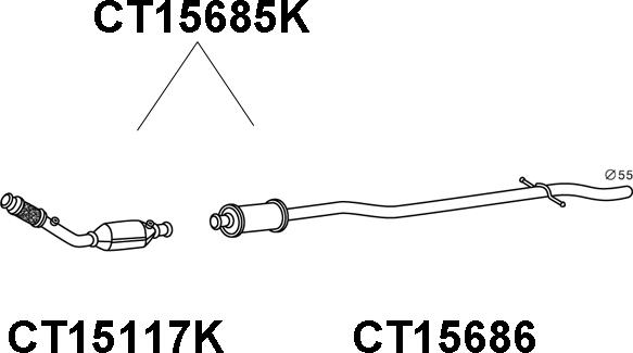 Veneporte CT15685K - Catalizzatore autozon.pro