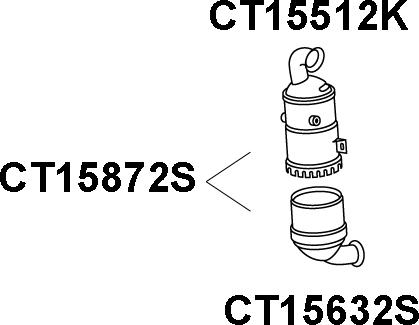Veneporte CT15872S - Filtro antiparticolato / particellare, Impianto gas scarico autozon.pro