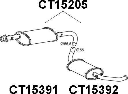 Veneporte CT15205 - Silenziatore posteriore autozon.pro