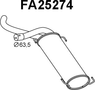 Veneporte FA25274 - Silenziatore posteriore autozon.pro