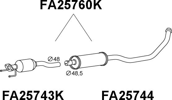 Veneporte FA25760K - Catalizzatore autozon.pro