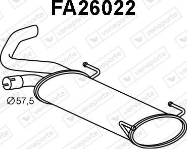 Veneporte FA26022 - Silenziatore posteriore autozon.pro