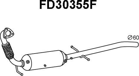 Veneporte FD30355F - Filtro antiparticolato / particellare, Impianto gas scarico autozon.pro