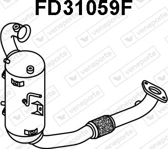 Veneporte FD31059F - Filtro antiparticolato / particellare, Impianto gas scarico autozon.pro