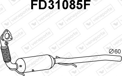 Veneporte FD31085F - Filtro antiparticolato / particellare, Impianto gas scarico autozon.pro