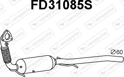 Veneporte FD31085S - Filtro antiparticolato / particellare, Impianto gas scarico autozon.pro